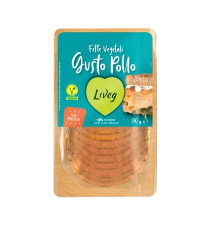 L-02ba3908a0c312625349757745f6b4fe.jpeg Lonchas vegetales Liveg al estilo pollo asado, bandeja de 90 g