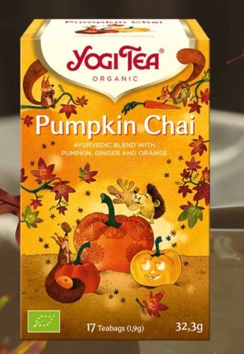 Pumpkin Chai infusión Eco Yogi Tea, caja de 17 uds.