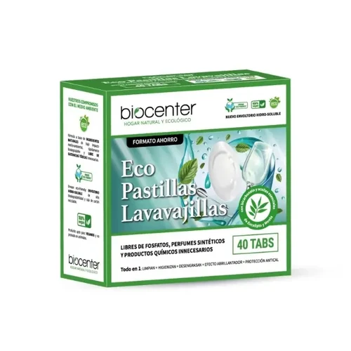 Eco pastillas Lavavajillas Biocenter, caja de 40 dosis