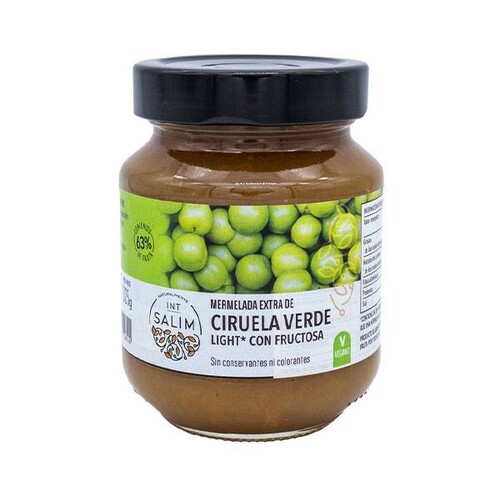 Mermelada Sin Azúcar Extra Ciruela Negra Intsalim, bote de 325 g