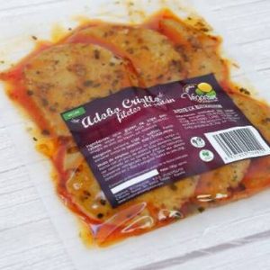 Filetes de Seitán Adobo Criollo Vegasun, paquete de 180 g