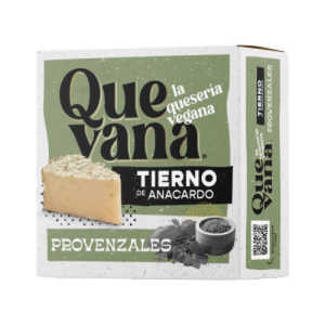 Queso Tierno Vegano Provenzales Quevana, paquete de 180 g