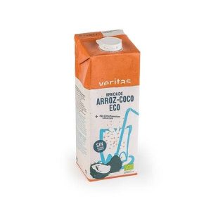 Bebida de Arroz y Coco Ecológica Veritas Sin Gluten, brick de 1 L