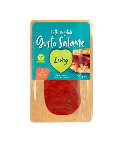 Lonchas vegetales al estilo salami, bandeja de 90 g