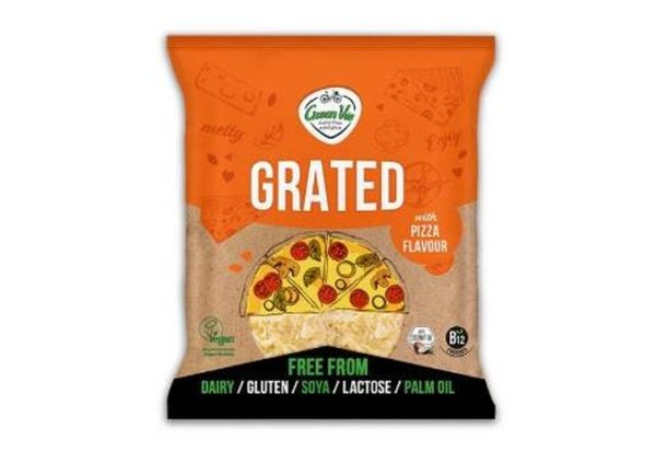 Queso Rallado Sabor Pizza GreenVie Sin Gluten Sin Soja, bolsa de 150 g