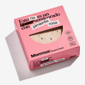 Esto no es un Queso Pimienta Rosa Vegan Mommus, paquete de 135 g Sin Gluten