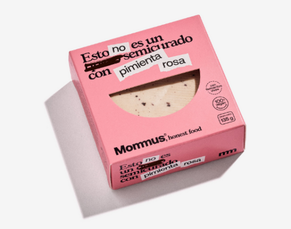 L-6f5869a29a67c7c39f78d88dbb819c98.png Esto no es un Queso Pimienta Rosa Vegan Mommus, paquete de 135 g Sin Gluten