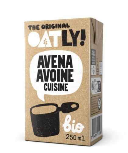 Crema de avena Bio para cocinar Oatly, brick de 250 ml
