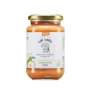 Compota de Pera Demeter Eco Sin Azúcar Añadida Calvalls, bote de 350 g