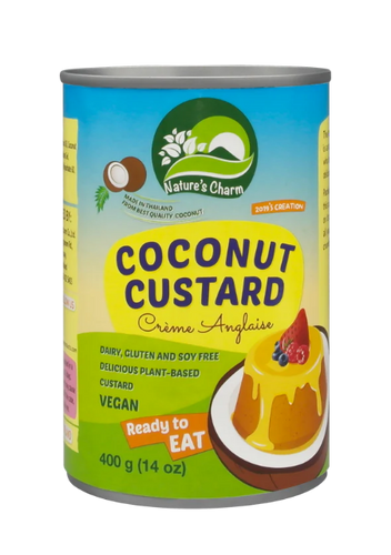 Budín/Natillas de Coco Coconut Custard Nature´s Charm Sin Gluten, lata de 400 g