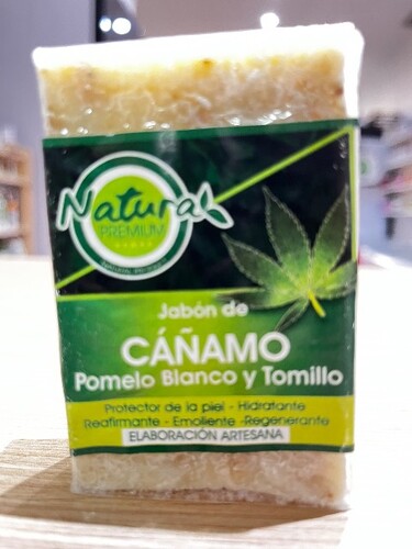L-93dd05e8fb8492bae58af829497f77ce.jpeg Jabón Eco de Cáñamo, Pomelo Blanco y Tomillo, pieza de 100 g