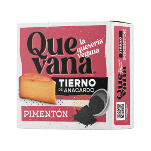 Queso Tierno Pimentón Vegan Quevana, paquete de 180 g