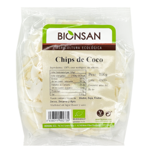 Chips de Coco Ecológicos Bionsan, bolsa de 100 g