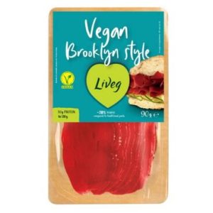 Lonchas vegetales Brooklyn Liveg al estilo pastrami, bandeja de 90 g