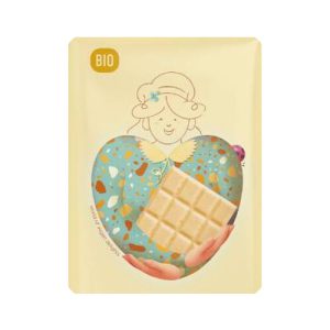 Chocolate blanco crujiente 100% vegetal Bio, tableta de 90 g
