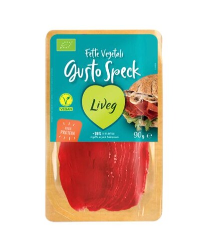 Lonchas vegetales Liveg al estilo Speck, bandeja de 90 g