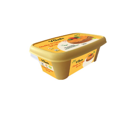 Crema Para Untar Cheddar y Cebolla VGusto Sin Gluten Sin Soja, bote de 200 g