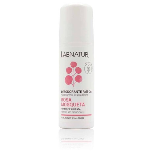 Desodorante Roll-on Rosa Mosqueta 75ml Labnatur  0% Alcohol 0% Aluminio
