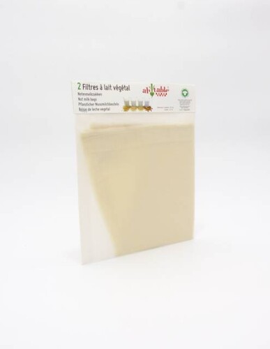Bolsas Filtro Bebida Vegetal Algodón Ecológico 35x35, bolsa de 2 uds.